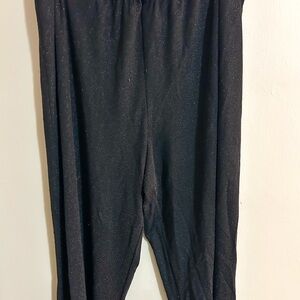 Vintage Black Sparkly Comfy Pants 3X
